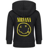 Nirvana (Smiley) - Baby zip-hoody, black, yellow, 56/62