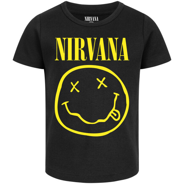 Nirvana (Smiley) - Girly shirt, black, yellow, 104