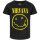 Nirvana (Smiley) - Girly Shirt, schwarz, gelb, 104