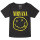Nirvana (Smiley) - Girly Shirt, schwarz, gelb, 104