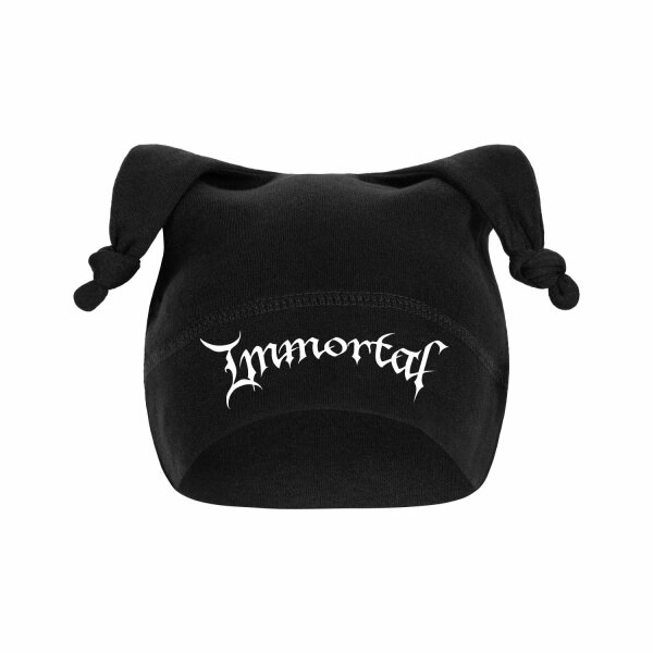 Immortal (Logo) - Baby Mützchen, schwarz, weiß, one size