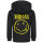 Nirvana (Smiley) - Kinder Kapuzenjacke, schwarz, gelb, 104