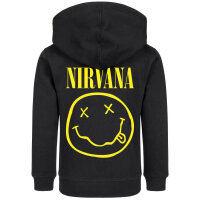 Nirvana (Smiley) - Kids zip-hoody, black, yellow, 116