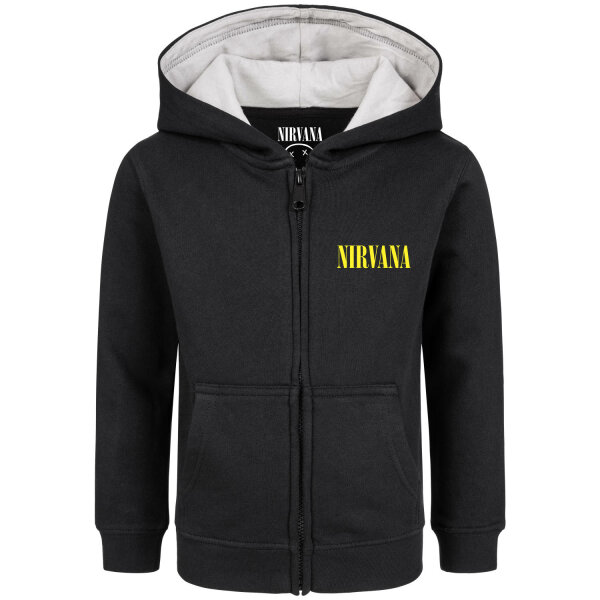 Nirvana (Smiley) - Kids zip-hoody, black, yellow, 152