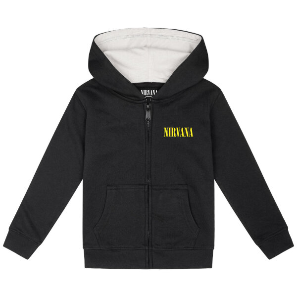 Nirvana (Smiley) - Kids zip-hoody, black, yellow, 152