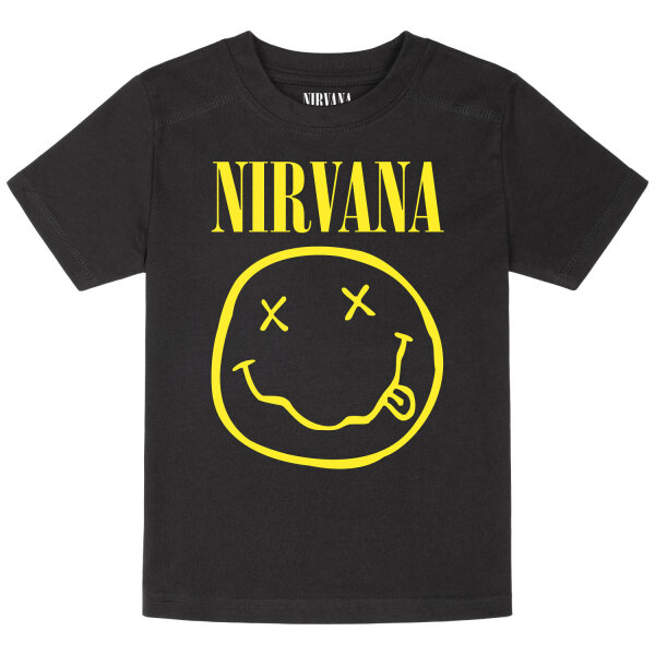 Nirvana (Smiley) - Kids t-shirt, black, yellow, 104