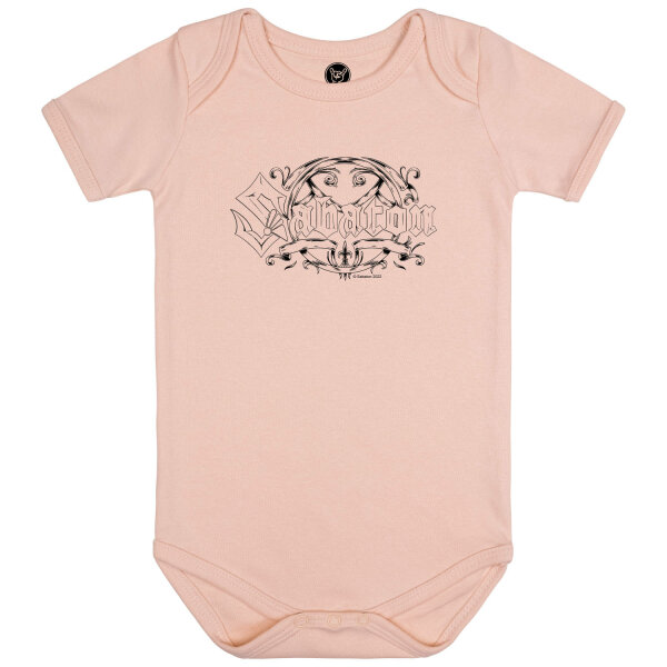 Sabaton (Crest) - Baby bodysuit, pale pink, black, 56/62