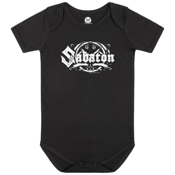 Sabaton (Crest) - Baby bodysuit, black, white, 56/62