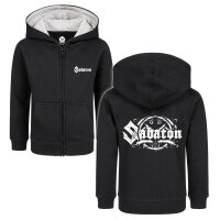 Sabaton (Crest) - Kids zip-hoody, black, white, 104