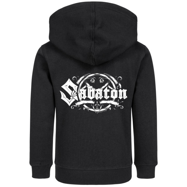 Sabaton (Crest) - Kinder Kapuzenjacke, schwarz, weiß, 116