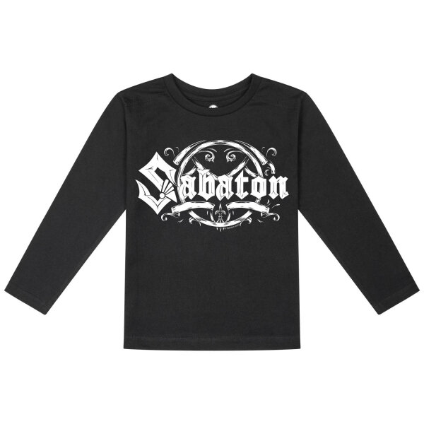 Sabaton (Crest) - Kinder Longsleeve, schwarz, weiß, 116