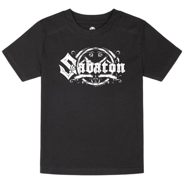 Sabaton (Crest) - Kinder T-Shirt, schwarz, weiß, 140