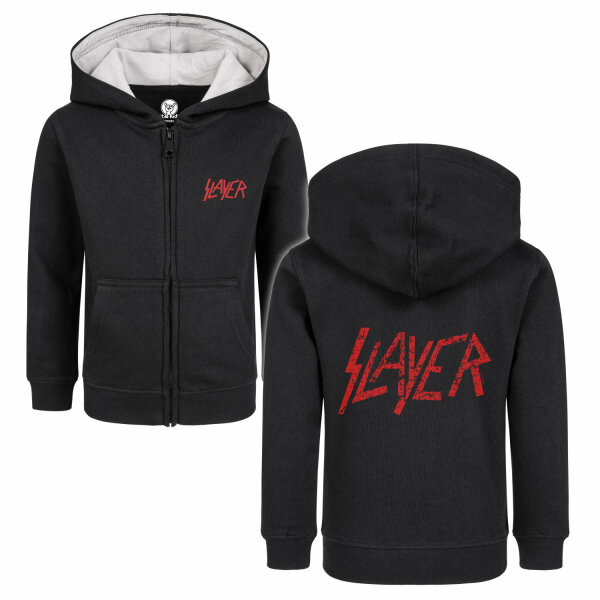 Slayer (Logo) - Kids zip-hoody, black, red, 104