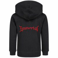 Immortal (Logo) - Kinder Kapuzenjacke, schwarz, rot, 104