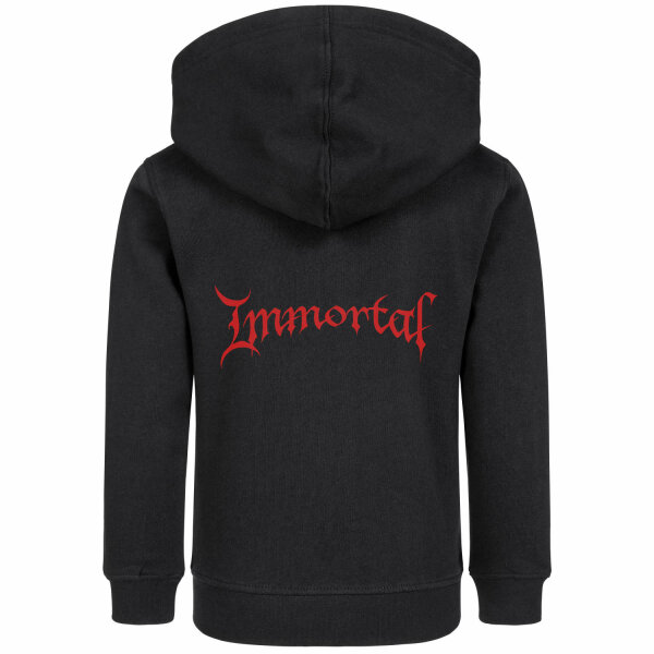 Immortal (Logo) - Kids zip-hoody, black, red, 116