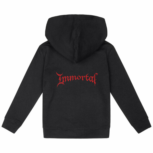 Immortal (Logo) - Kids zip-hoody, black, red, 116