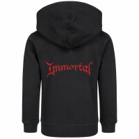 Immortal (Logo) - Kinder Kapuzenjacke, schwarz, rot, 116