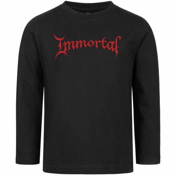 Immortal (Logo) - Kinder Longsleeve, schwarz, rot, 104