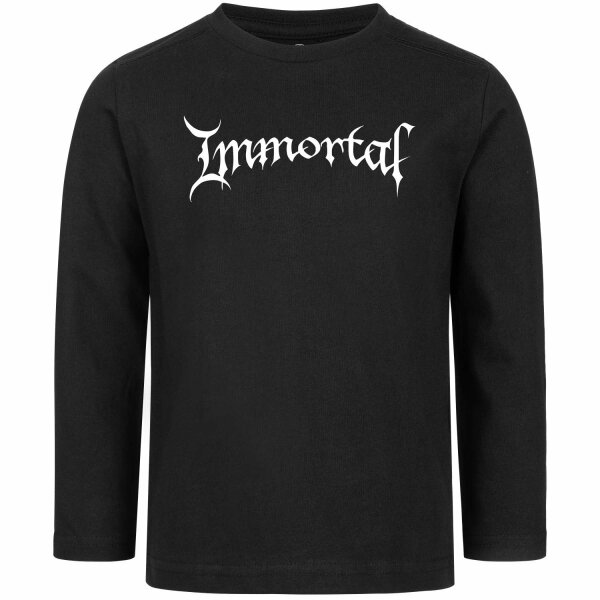 Immortal (Logo) - Kinder Longsleeve, schwarz, weiß, 104