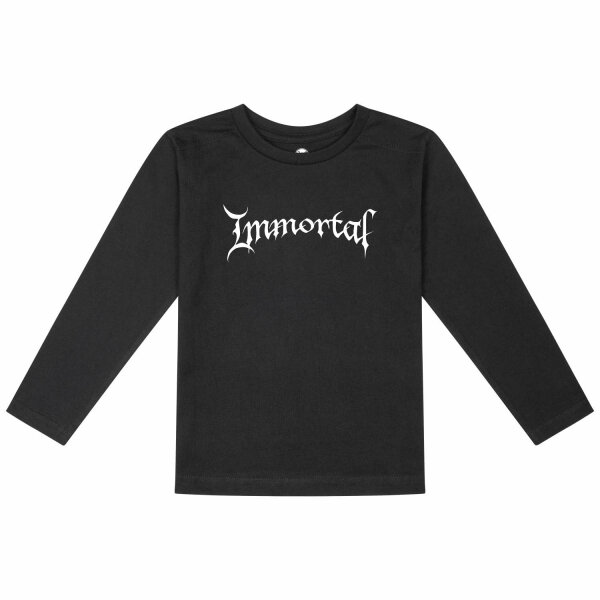 Immortal (Logo) - Kinder Longsleeve, schwarz, weiß, 104