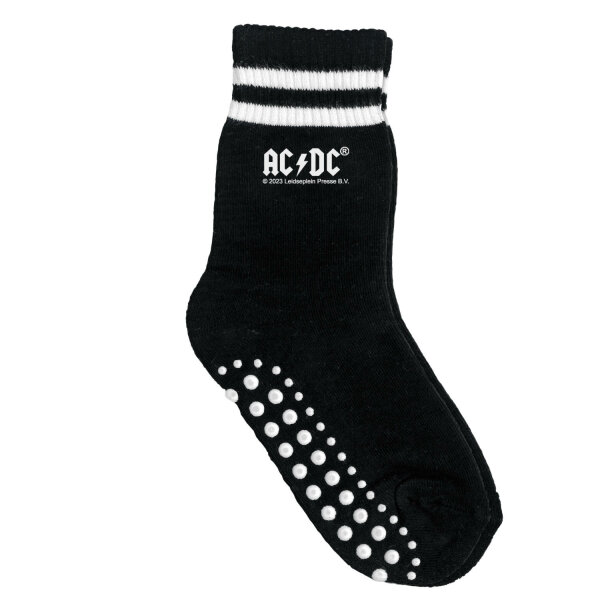 AC/DC (Logo) - Kinder Socken, schwarz, weiß, EU 19-22