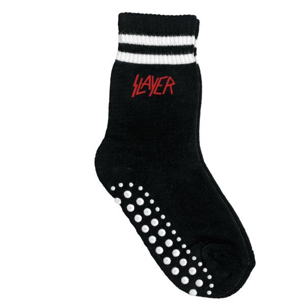 Slayer (Logo) - Kinder Socken, schwarz, rot, EU 15-18