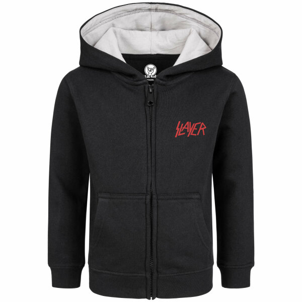 Slayer (Logo) - Kinder Kapuzenjacke, schwarz, rot, 164