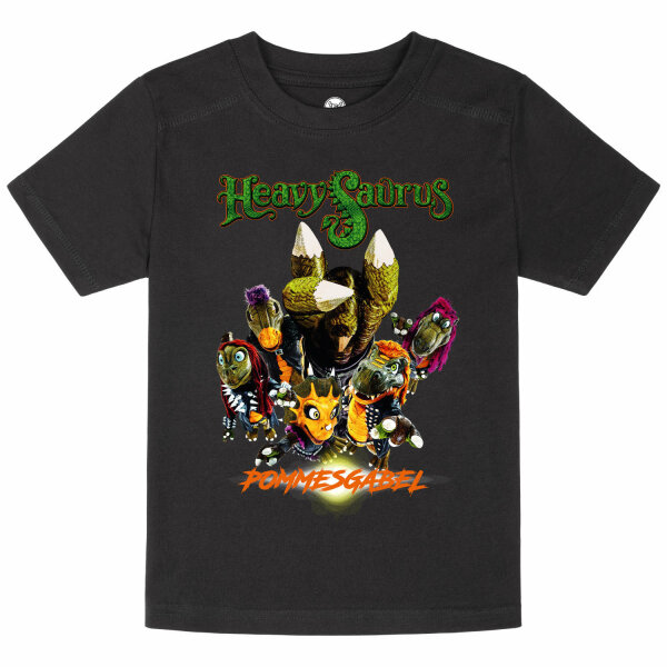 Heavysaurus (Pommesgabel) - Kids t-shirt, black, multicolour, 104