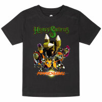 Heavysaurus (Pommesgabel) - Kinder T-Shirt, schwarz, mehrfarbig, 104