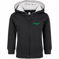 Heavysaurus (Pommesgabel) - Baby zip-hoody, black, multicolour, 68/74