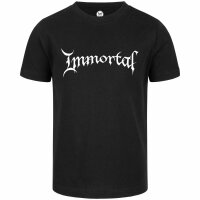 Immortal (Logo) - Kinder T-Shirt, schwarz, weiß, 128
