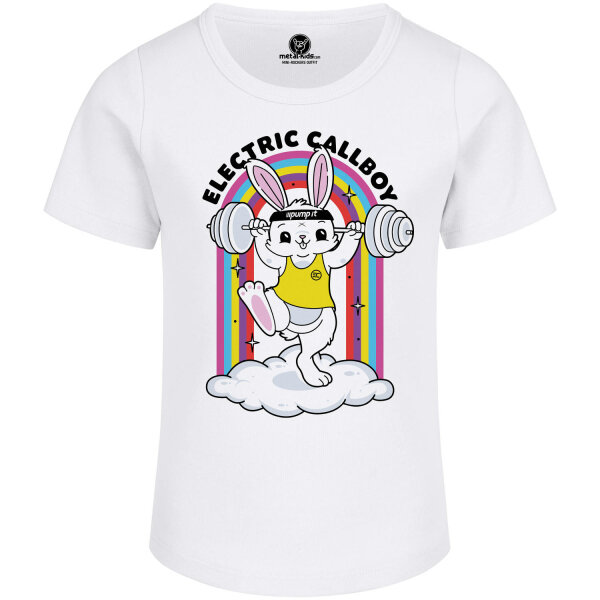 Electric Callboy (Pump It Bunny) - Girly Shirt, weiß, mehrfarbig, 92