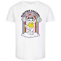 Electric Callboy (Pump It Bunny) - Kinder T-Shirt, weiß, mehrfarbig, 92