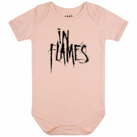 In Flames (Logo) - Baby Body - hellrosa - schwarz - 68/74
