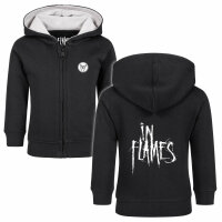 In Flames (Logo) - Baby zip-hoody - black - white - 56/62