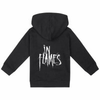 In Flames (Logo) - Baby zip-hoody, black, white, 80/86