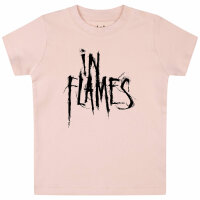 In Flames (Logo) - Baby T-Shirt - hellrosa - schwarz - 56/62