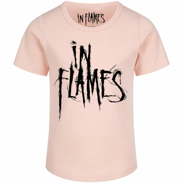 In Flames (Logo) - Girly Shirt, hellrosa, schwarz, 104