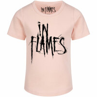 In Flames (Logo) - Girly Shirt - hellrosa - schwarz - 164