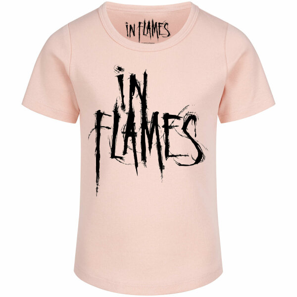 In Flames (Logo) - Girly Shirt, hellrosa, schwarz, 92