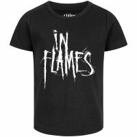 In Flames (Logo) - Girly Shirt, schwarz, weiß, 152