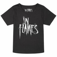 In Flames (Logo) - Girly Shirt, schwarz, weiß, 152