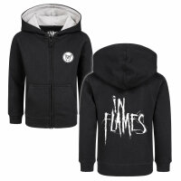In Flames (Logo) - Kids zip-hoody - black - white - 104