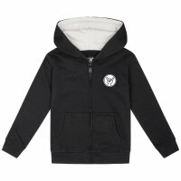 In Flames (Logo) - Kids zip-hoody, black, white, 152