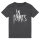 In Flames (Logo) - Kinder T-Shirt, charcoal, weiß, 116