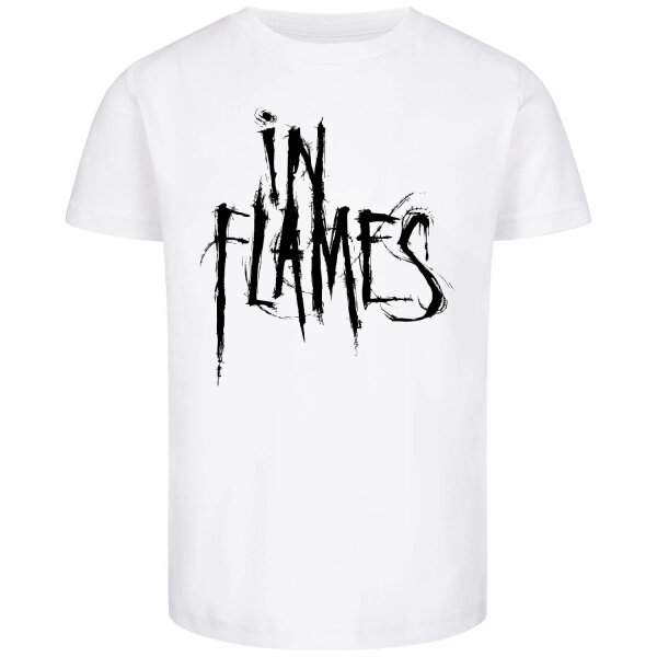 In Flames (Logo) - Kids t-shirt, white, black, 92