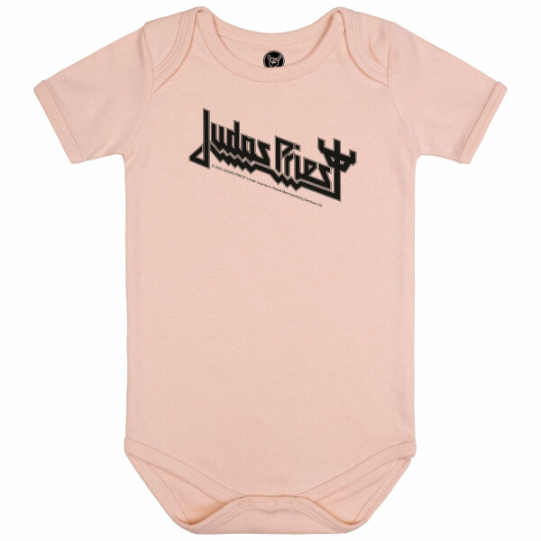 Judas Priest (Logo) - Baby bodysuit, pale pink, black, 68/74