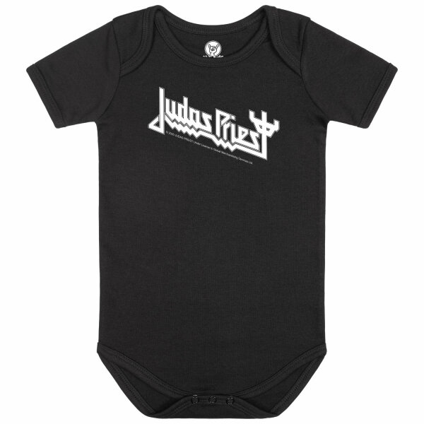 Judas Priest (Logo) - Baby bodysuit, black, white, 56/62