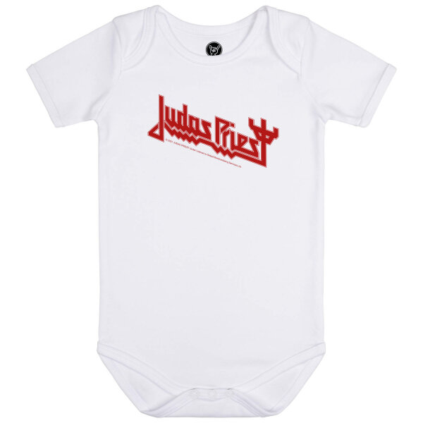 Judas Priest (Logo) - Baby bodysuit, white, red, 56/62