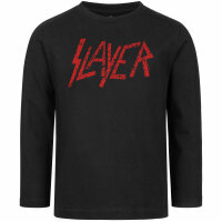 Slayer (Logo) - Kinder Longsleeve - schwarz - rot - 164